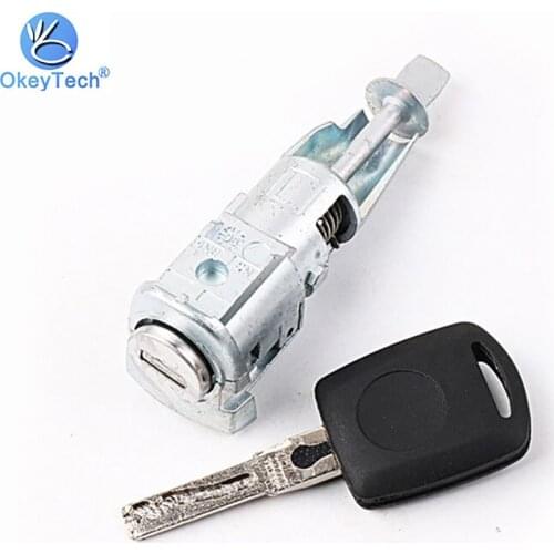 OkeyTech for V W Volkswagen Skoda Octavia left door lock cylinder special replacement modified car lock cylinder With Key