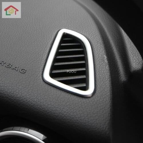 For Mercedes Benz GLC 2016-2018 Stainless steel Car air conditioner Outlet decoration panel cover trim auto accessories styling