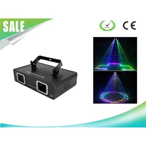 Hot sale Double head full color scanning laser lamp 2 head laser dual hole bar lamp KTV room light 7 color stage lighting