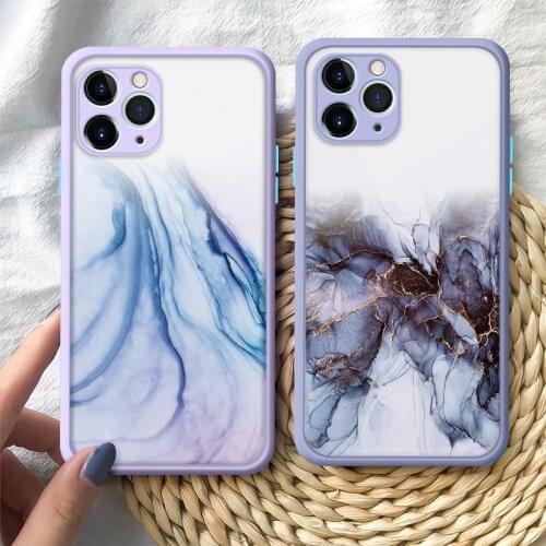 Gradient Marble Phone Case For iPhone 12 Mini 11 Pro Max XR XS Max X 6s 7 8 Plus SE 2020 Vintage Colorful Shockproof Back Cover