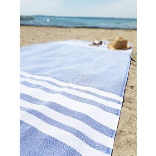 Wellstil Wellstil Cotton Peshtamal Beach Towel Ocean Blue