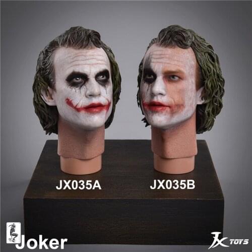 JXTOYS-035 1/6 Scale The Joker Head Sculpt Male Figure Accessory Dark Knight Head Carving Model for 12'' Body