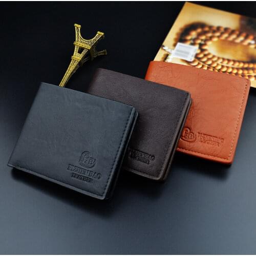 Men Wallets Purse PU Small Mini Storage Bag Fashion Durable For Coin Money Cards Leather Luxury Brand Business Card Hold Handbag