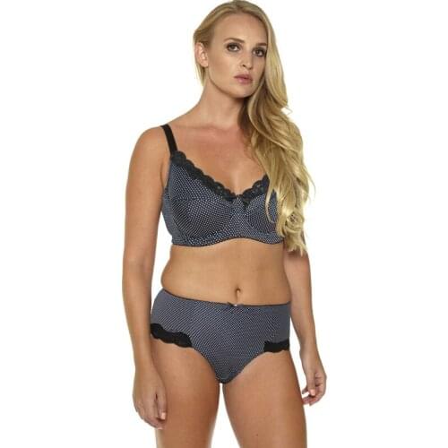 MiaoErSiDai Sexy Bra Set Unlined Dot Bra Soft Underwear Plus Size Lingerie Panty And Bralette High Quality Female Bra