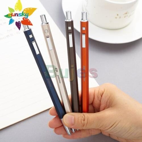 Monami 153 ID Bullet head metal pen holder jewel pen signature pen push type pen clip 1.0mm Replaceable pen core Office supplies