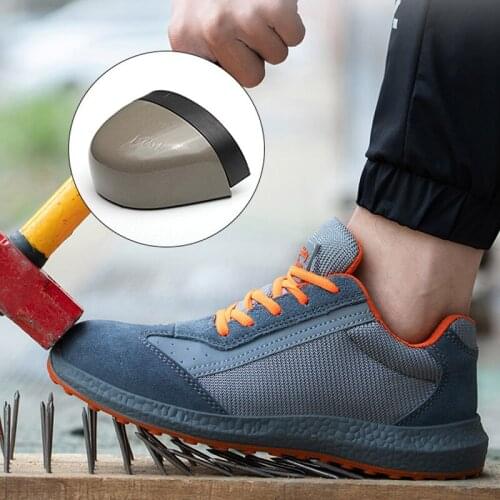 2020 Mens Safety Shoes Work Boots Men Safety Boots Lightweight Steel Toe Shoes Puncture Proof Work Shoes Breathable Men Shoes