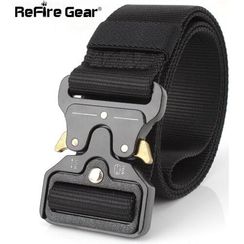 ReFire Gear SWAT Military Equipment Army Belt Men Safety Knock Off US Soldier Combat Tactical Belts Molle Nylon Waistband 4.5cm