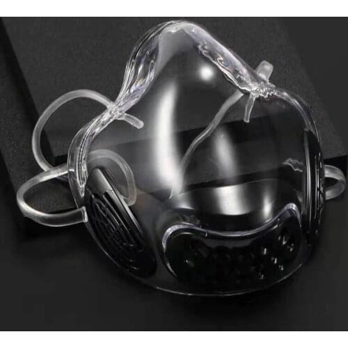 New protection transparent mask PC lip language cover anti-splash dust mask high-definition anti-fog transparent bicycle mask