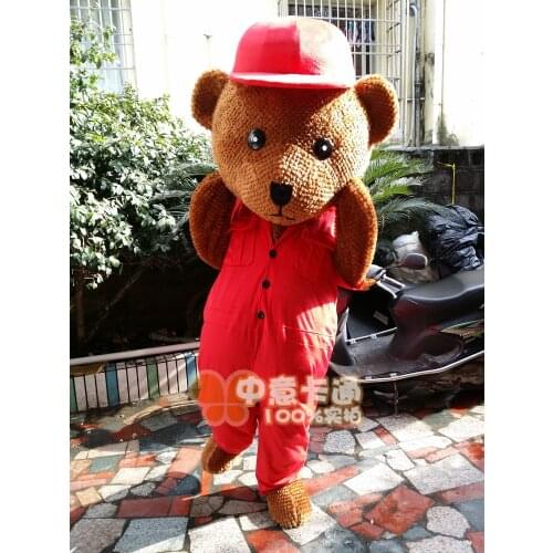 Bear Plush Mascot Costume Suit Cosplay Party Game Furry Dress Outfits Carnival Halloween Xmas Easter Adult Costume