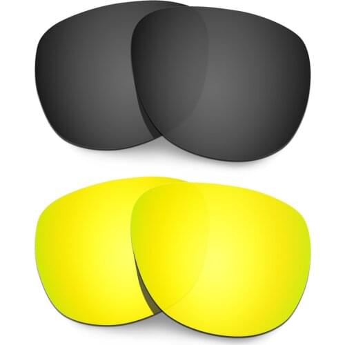 HKUCO Polarized Replacement Lenses For Crossrange R Sunglasses Black/Gold 2 Pairs