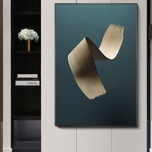Modern creative Wall Art Canvas Painting Abstract Brush line Art Poster Print Wall Picture for Living Room aisle Nordic Decor