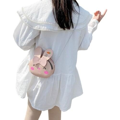 Lovely Cat Childrens Crossbody Bag Soft Leather Little Girl Small Zipper Shoulder Bag for Kids Gifts Cartoon Womens Coin Purse