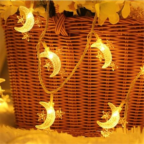 Led Light String Moon Star Fairy Lights Ramadan Decoration Wedding Decoration Ramadan Kareem Muslim Islamic Decor Party Decor