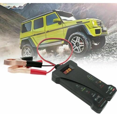 12V Car Battery Tester 8 LED Lights Digital Alternator Tester Auto Load Digital Analyzer Wet Dry Lead Acid Battery Charger