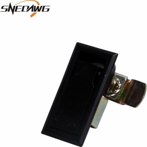 MS718 Zinc Alloy Cabinet Lock 45x21.5mm Electric Steel Cabinet Plane Lock Black Industrial Distribution Box Plane Lock
