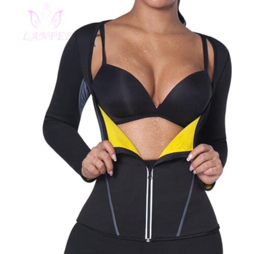 LANFEI Sauna Sweat Slimming Shirt Top Hot Neoprene Weight Loss Shapewear Women Compression Body Shaper Corset Waist Trainer Vest