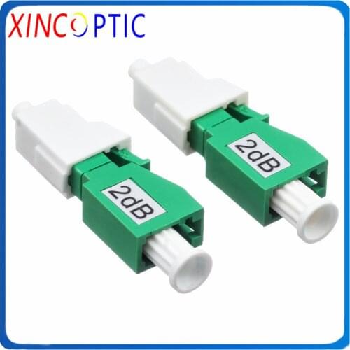 10Pcs/Lot, LC/APC Single Mode Simplex 3dB 5dB 8dB 10dB 15dB 20dB LCAPC Female-Male Plug Type Fiber Optic Attenuator