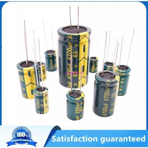 100PCS 35V 470UF 470UF 35V fHigh frequency low resistance Electrolytic Capacitors Size:10*13 10*17 new