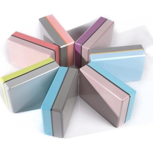 2pc EVA Yoga Block Foam Brick Gym Exercises Pilates Fitness Tool Workout Stretching Aid Body Shaping Equipment