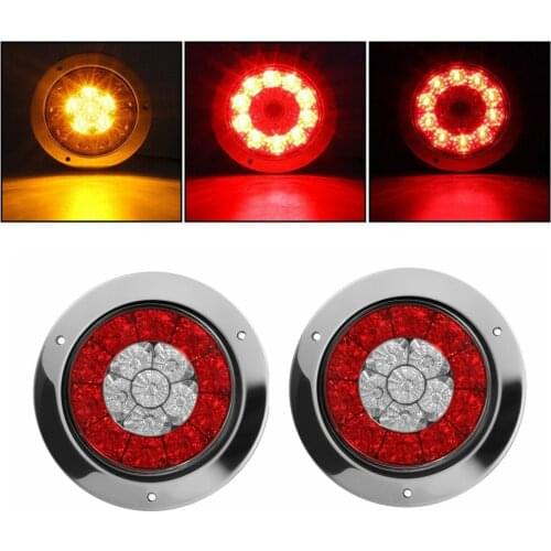 2PCS LED Trailer Lantern 12v Rear Lights Pilots LED Trailer Lights 12v LED Trailer Taillights 16 LED Brake Stop Turn Tail Lights