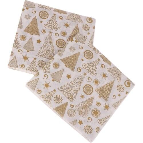 20PCS/set Festival Napkins Cloth Square Christmas Paper Napkin Pocket Handkerchief Home Xmas Table Craft Decoration Table Napkin