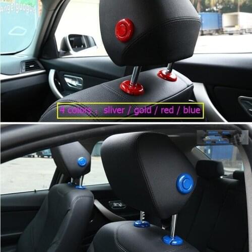 4 colors For BMW 3GT 3 4 Series F30 F34 320 328 etc Seat Headrest adjustment knob switch cover lift rod decoration Car-styling