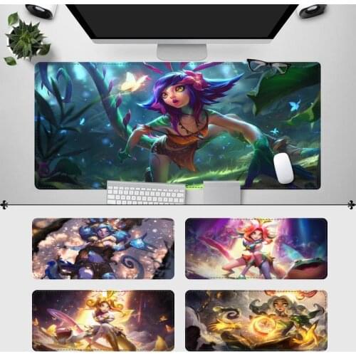 Promotion League of Legends Neeko Mouse Pad Gamer Keyboard Maus Pad Desk Mouse Mat Game Accessories For Overwatch