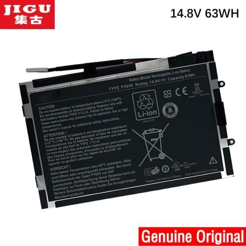 JIGU 14.8V 63WH Original New Laptop Battery for Dell Alienware M11X M14X R1 R2 Battery 0w3vx3 08P6X6 PT6V8