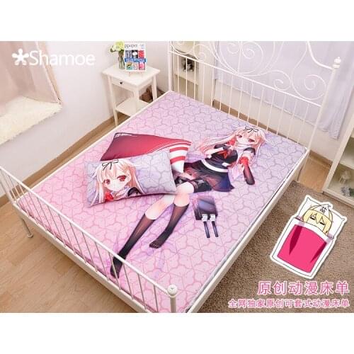 Anime Cartoon Collection Milk Silk Mattress Cover Fitted Sheet Fitted cover bedspread counterpane No.859