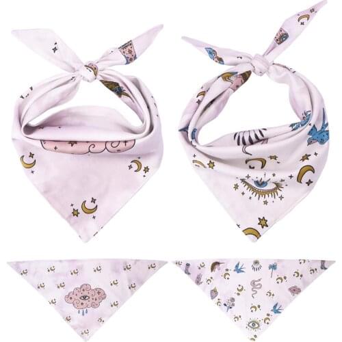 Eye Dog Bandana Reversible Bandana Tie on Bandana Dog Scarf Pet Dog Accessory for Gifts