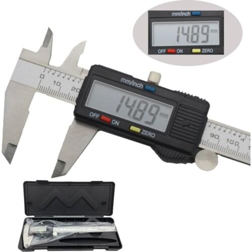 150mm digital electronic vernier caliper micrometer 6-inch Widescreen LCD display Stainless steel metal caliper measuring tool