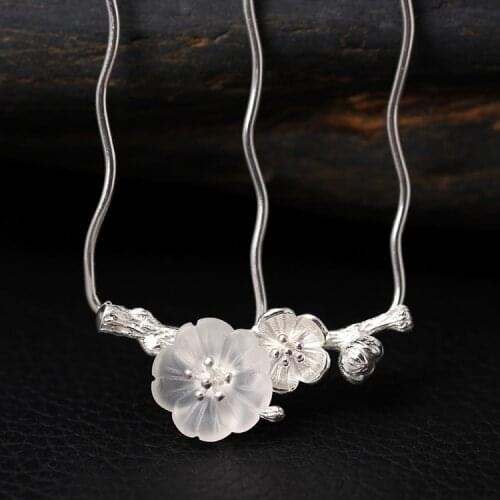 Solid 925 Sterling Silver Hair Combs for Women Crystal Flower Wedding Jewelry Hair Combs Vintage Bridal Accessories Girl Gifts