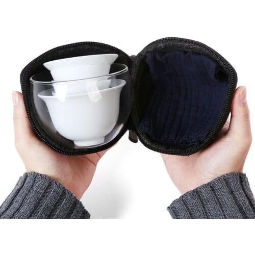 Chinese Travel Ceramic Tea Sets 2pot 3cups Portable Kung Fu Tea Pot with Bag Porcelain Teapots For Outdoor Picnic Mini Tea Cup