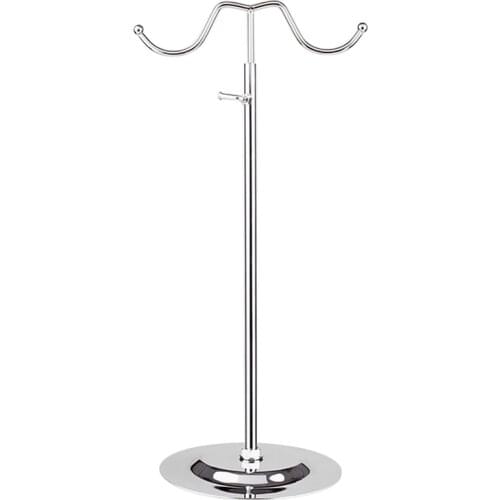 Metal Handbag Rack Women Bag Display Stand Double Hook Adjustable Stainless Steel Holder