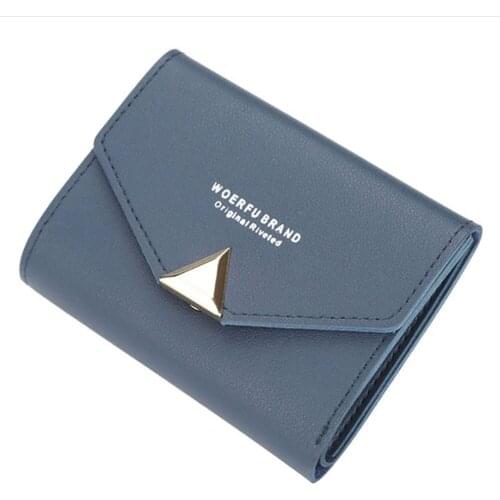 Women Lovely Short Wallets Fashion Lady ID Card Holder Coin Pocket Small Wallet Solid Purse Bolsos Mujer De Marca Famosa