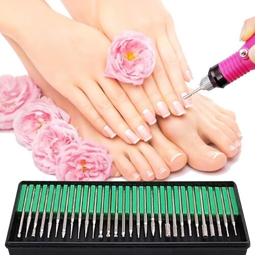 30 Pcs Nail Polisher Set Nail Art Electric File Drill Bits Replacement Manicure Pedicure Tool Manicure Professional Manicurist 2