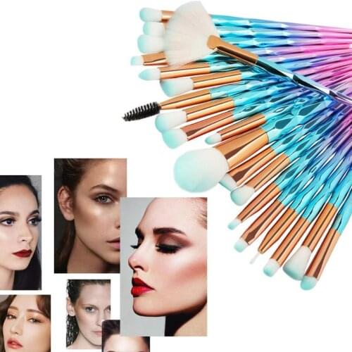 20Pcs Diamond Makeup Brushes Set Powder Foundation Blush Blending Eye shadow Lip Cosmetic Beauty Make Up Brush Pincel Maquiagem