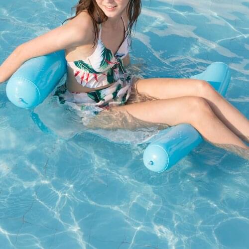 2021 New Multi-Color Waterproof And Durable Inflatable Recliner Floating Bed With Foldable Backrest On Water