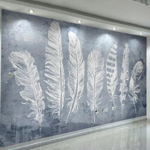 Custom 3D Mural Wallpaper Feather Art Wall Painting Wall Papers Home Decor Living Room Bedroom Background Photo Wallpaper Murals