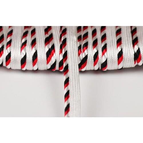 New 2M 10mm Red White Black Braided Lace Band hmong Piping Lip Cord Trim|Pillow Cushion Trim|Upholstery Edging Trim DIY Sewing