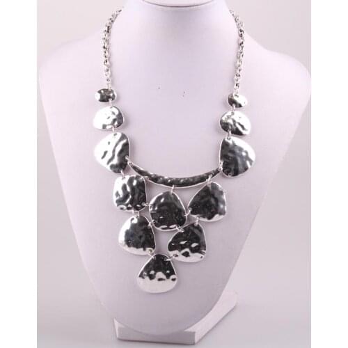 MOODPC Free shipping Fashion Vintage jewelry alloy irregular metal disc Choker necklace For women