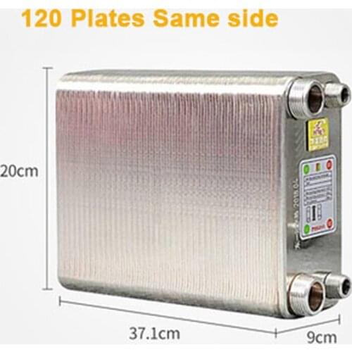 120 Plates brazed plate heat exchanger Beer Wort Chiller Cooler Home Brewing Beer Brazed plate type water heater SUS304