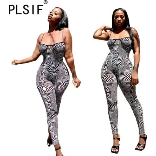 Hot Fashion Sexy Full Length Overalls Summer Party Club Body Mujer Lady Jumpsuits
