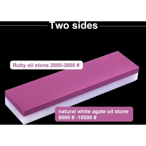 Durable 1PC Whetstone 3000# grit Ruby Sharpening Stone & 10000# grit Agate Stone Knife Sharpener Fine Stone Polishing Stone