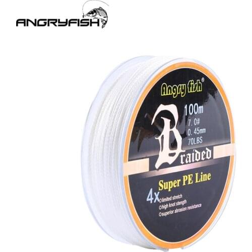 Fishing Line 100m/109yds 4 Strands Braided Wire Super Strong Multifilament PE Line On For Carp HobbyLane Line 10LB-80LB White