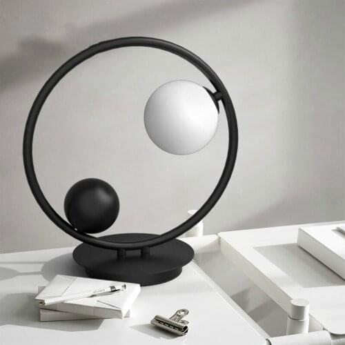 Led Post-modern Glass Ball Table Lamp Nordic Simple Creative Study Living Room Luminaria Decor Bedroom Bedside Table Lampara