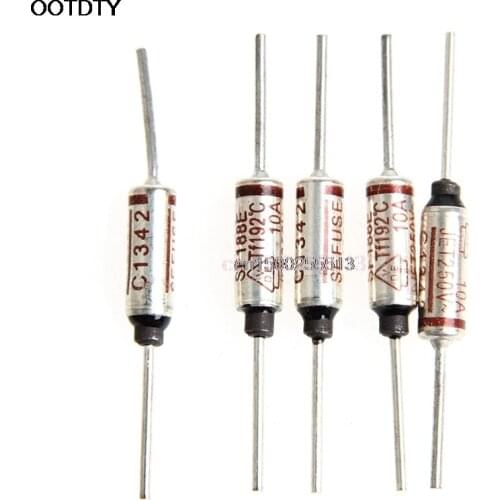 Temperature Mini Fuse 250 V 10A Thermal Metal Shell 192 Degree Temp Micro Cut