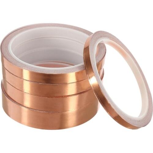 10m Waterproof Adhesive Tape Foil Tape Adhesive Conductive Copper Tape Anti-static Single-sided Repair Tape 6-20mm