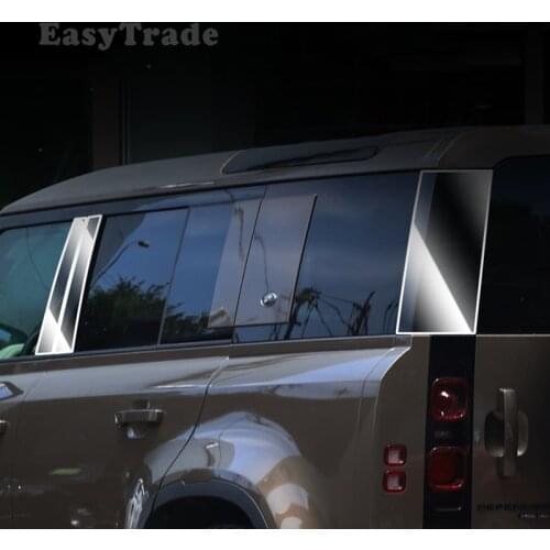 TPU Car Side Window Center Pillar B C Pillar Protectiive Sticker Headlight Film For Land Rover Defender 110 2020 Accessories