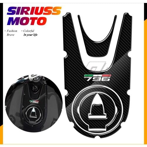 3D Carbon-look Motorcycle Gas Cap Sticker Tank Pad Protector Case for Ducati Monster 796 2008-2014